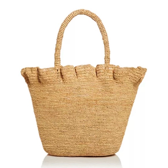 Loeffler Randall Cyrus Raffia Ruffle Tote - Picture 2 of 10